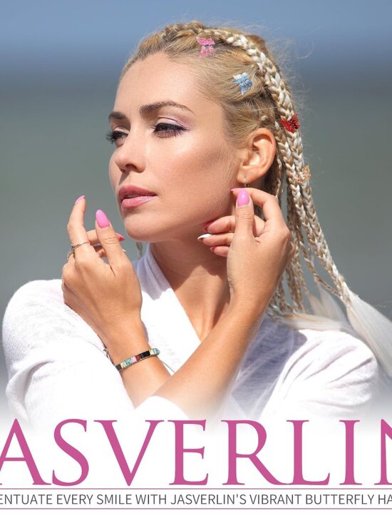 Glitter Mini Butterfly Hair Claw Clips, Sparkly Colorful Hair Accessories for Gi - Picture 7 of 7